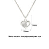 Silver Floating Heart Pendant with Chain