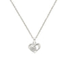 Silver Floating Heart Pendant with Chain