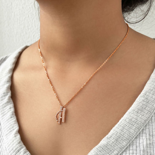 Rose Gold Celestial Pendant with Chain