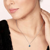 Silver 6 mm Turkish Evil Eye Pendant with Chain