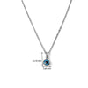 Silver 6 mm Turkish Evil Eye Pendant with Chain