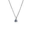 Silver 6 mm Turkish Evil Eye Pendant with Chain