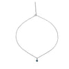 Silver 6 mm Turkish Evil Eye Pendant with Chain