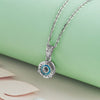 Silver 8 mm Turkish Evil Eye Pendant with Chain