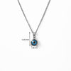 Silver 8 mm Turkish Evil Eye Pendant with Chain