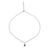 Silver 8 mm Turkish Evil Eye Pendant with Chain