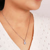 Silver Cascade Pendant with Link Chain