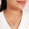 Silver Prism Pendant with Link Chain