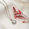 Silver Moonlit Pendant with Link Chain