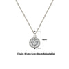 Silver Moonlit Pendant with Link Chain