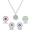 Silver Moonlit Pendant with Link Chain