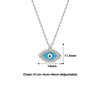 Silver Wide Evil Eye Necklace