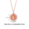 Rose Gold Victorian Coin Pendant with Chain