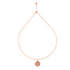 Rose Gold Victorian Coin Pendant with Chain