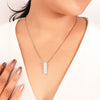 Silver Luminary Pendant with Box Chain