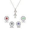 Silver Trifecta Pendant with Box Chain