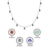 Silver Black Crystalized Necklace