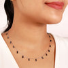 Silver Black Radiant Necklace