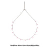 Silver Pink Crystalized Necklace