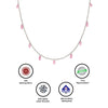 Silver Pink Crystalized Necklace