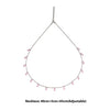 Silver Pink Radiant Necklace