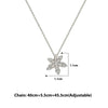 Silver Orchid Pendant with Chain