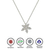 Silver Orchid Pendant with Chain