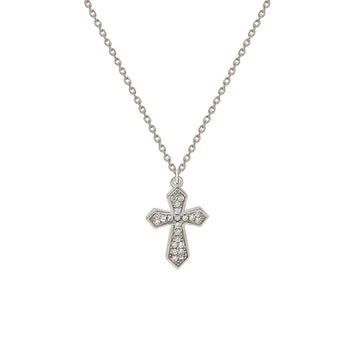 Silver Serene Cross Pendant with Chain