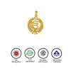 18k Gold plated Ik Onkar Pendant