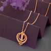 Rose Gold Khanda Pendant with Chain