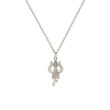 Silver Trishul Pendant with Chain