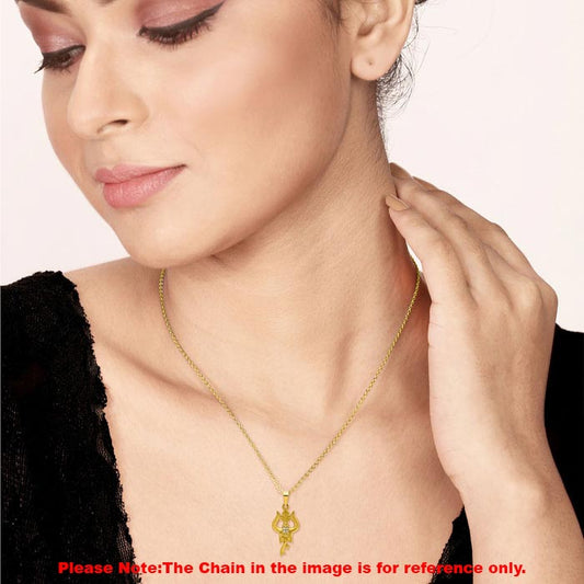 18k Gold plated Trishul Pendant