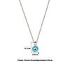Silver Tiny Evil Eye Pendant with Chain