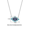 Silver Vibrant Evil Eye Necklace