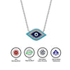 Silver Vibrant Evil Eye Necklace