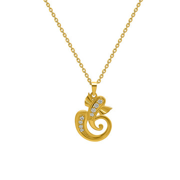 18k Gold plated Ganesha Glow Pendant with Chain