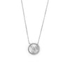 Silver Stone Rim Necklace