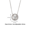 Silver Stone Rim Necklace