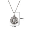 Silver Curl Pendant with Chain (5 in 1 Crystal)