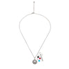 Silver Curl Pendant with Chain (5 in 1 Crystal)