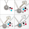 Silver Curl Pendant with Chain (5 in 1 Crystal)