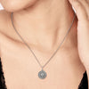 Silver Curl Pendant with Chain (5 in 1 Crystal)