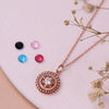 Rose Gold Curl Pendant with Chain (5 in 1 Crystal)