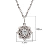 Silver Floral Petal pendant with Chain (5 in 1 Crystal)