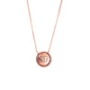 Rose Gold Stone Rim Necklace
