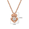 Rose Gold Crowned Heart Pendant with Chain (5 in 1 Crystal)