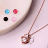 Rose Gold Crowned Heart Pendant with Chain (5 in 1 Crystal)