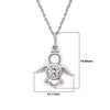 Silver Angelic Turtle Pendant with Chain (5 in 1 Crystal)