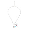 Silver Angelic Turtle Pendant with Chain (5 in 1 Crystal)