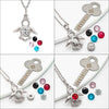 Silver Angelic Turtle Pendant with Chain (5 in 1 Crystal)